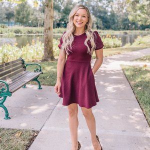 Gal Meets Glam GMG Kristen Fit and Flare Ribbed Knit Dress Size 00P